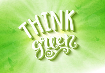 Think green poster