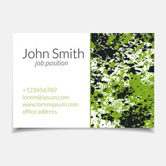 green business card