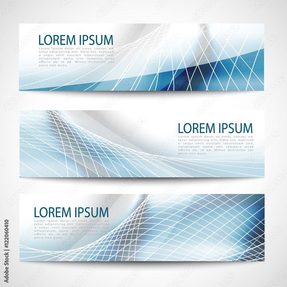 Canvas Prints abstract header blue wave white vector design