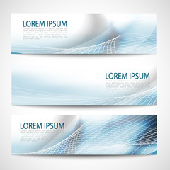 Fototapeta premium Abstract header blue wave white vector design