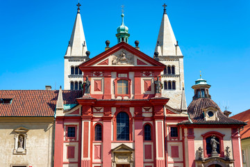 Fototapeta na wymiar St. George's Basilica (Bazilika svateho Jiri). Prague, Czech Republic