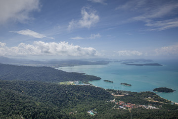 top view of beautiful island
