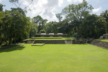 Acropolis and ball court in Quirigua, Gutemala, Latin America