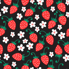Strawberry fruit nature pattern