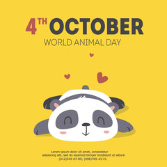 Fototapeta premium vector world animal day illustration