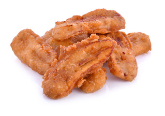 Fried Banana white background