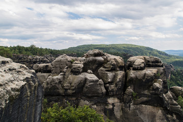 Felsformationen, Landschaft Reitsteig, Nationalpark Sächsische Schweiz