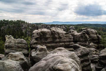 Felsformationen, Landschaft Reitsteig, Nationalpark Sächsische Schweiz