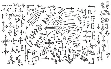 Obraz premium Vector hand drawn arrows set eps10