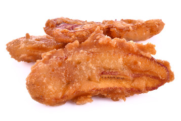 Fried Banana white background