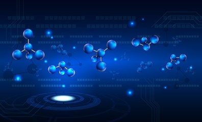 Abstract molecule technology background