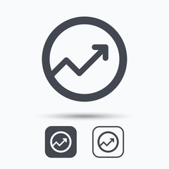 Graph icon. Business analytics chart sign.