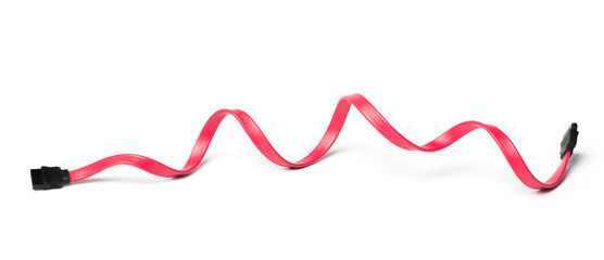 Cable computer bus with plug isolated on white background