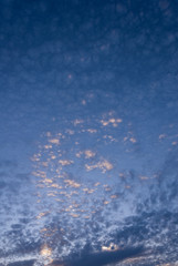 Blue skies with some clouds in the sky is bright. Guatemala