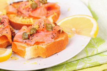 Salmon appetizer