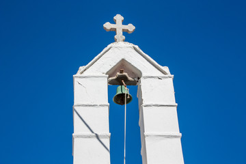 Bell Tower in front of blue sky