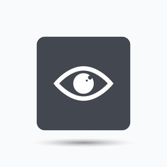 Eye icon. Eyeball vision sign.