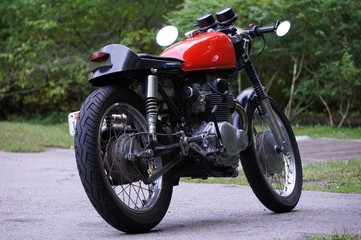 Custom "Vintage" racing motorcycle