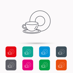 Coffee cup icon. Food and drink sign.