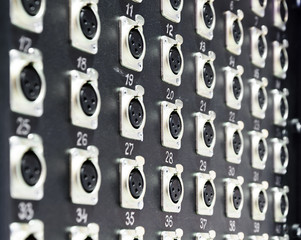 Rear of control panel active studio monitor