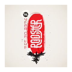 Chinese zodiac. Happy New Year of the Rooster. Contemporary Call