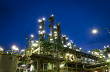 petrochemical plant  at twilight