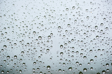 Detail of raindrops