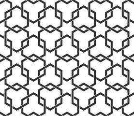 Vector seamless texture. Modern abstract background. A grid of hexagonal cells.