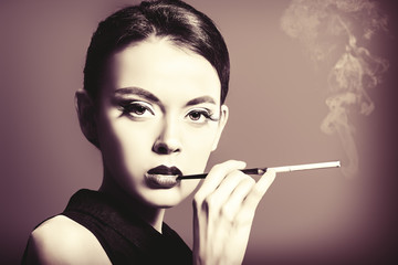 Fototapeta premium make-up of sixties