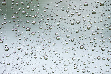 Detail of raindrops