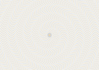 Fototapeta na wymiar Guilloche vector spiral background grid with rosette in center.