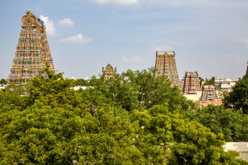 Fototapeta na wymiar Südindien - Tamil Nadu - Madurai - Meenakshi Sundrareshva Tempel