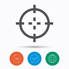 Fototapeta premium Target icon. Crosshair aim sign.