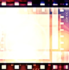 retro color film strip background and texture