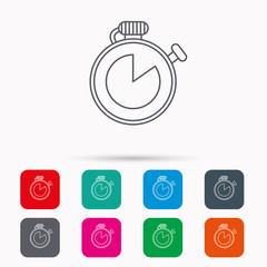 Timer icon. Stopwatch sign.