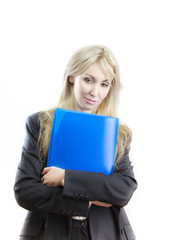 business woman with folder