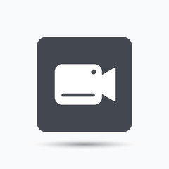 Video camera icon. Film recording cam symbol.