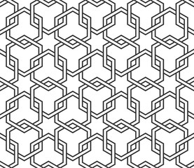 Vector seamless texture. Modern abstract background. A grid of hexagonal cells.