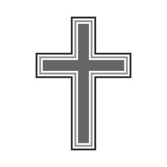 Religious cross symbol icon on white background. Vector illustration.