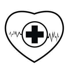 Heart cardiogram icon