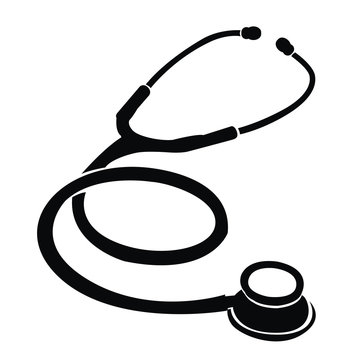 Silhouette of a stethoscope