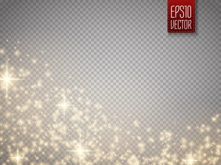 Glow special effect light, flare, star and burst. Isolated spark