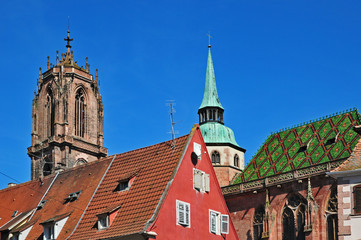 Selestat, Alsazia - la cattedrale, Francia