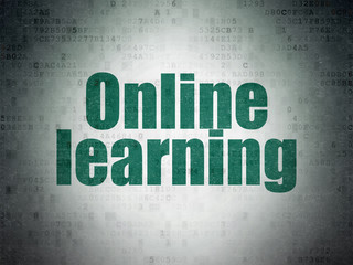 Studying concept: Online Learning on Digital Data Paper background