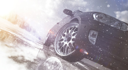PKW mit Winterreifen 