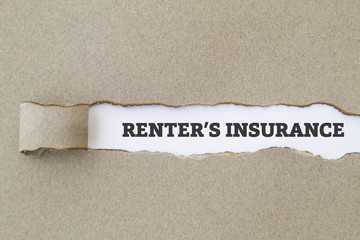 RENTER'S INSURANCE written under torn paper.