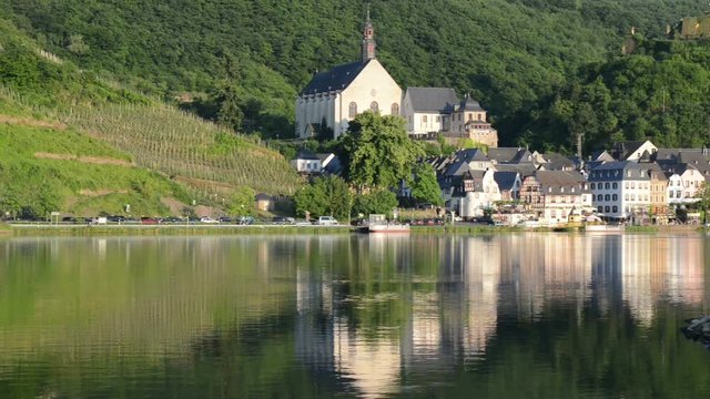 Cityscape of Beilstein and Mosel River.