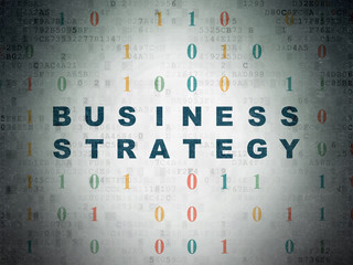 Business concept: Business Strategy on Digital Data Paper background