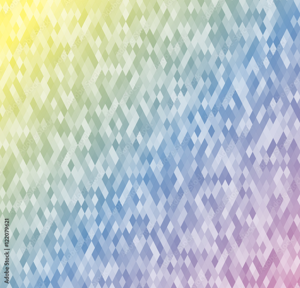 Poster abstract background of identical diamonds with different shades of color. gradient.