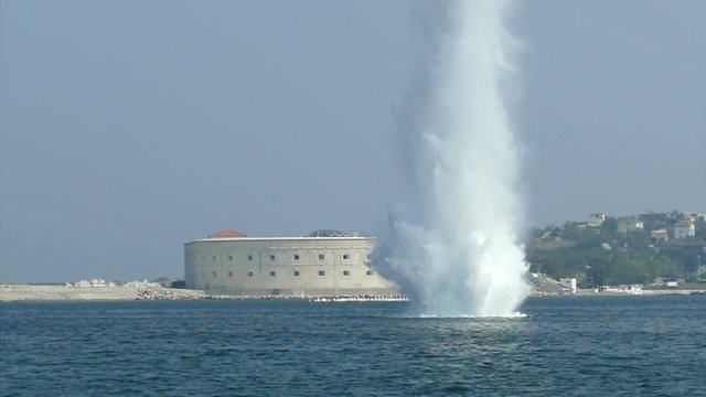 underwater explosion - slow motion